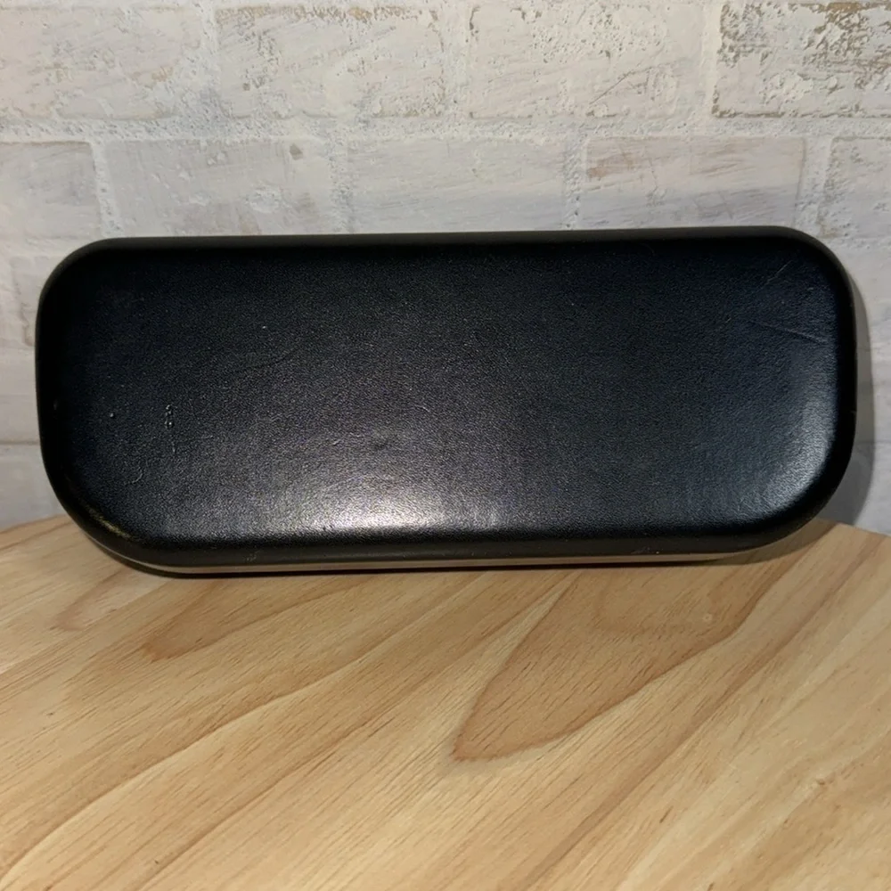 COACH Leather Clam Shell Closure Black Sunglass Eyeglass Case